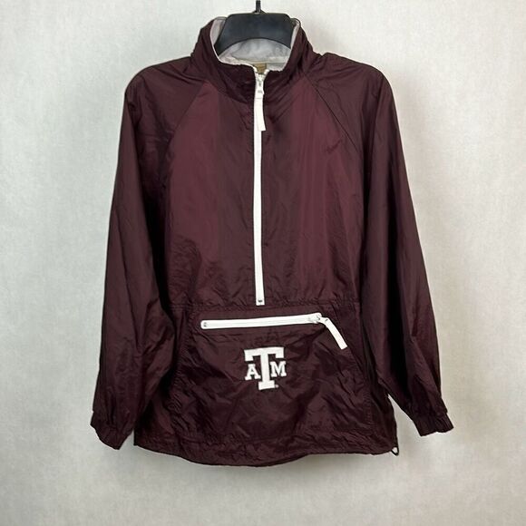 Reebok Heisman Collection Texas A&M Windbreaker Pullover Jacket Sz Large 14-16 - Picture 1 of 9